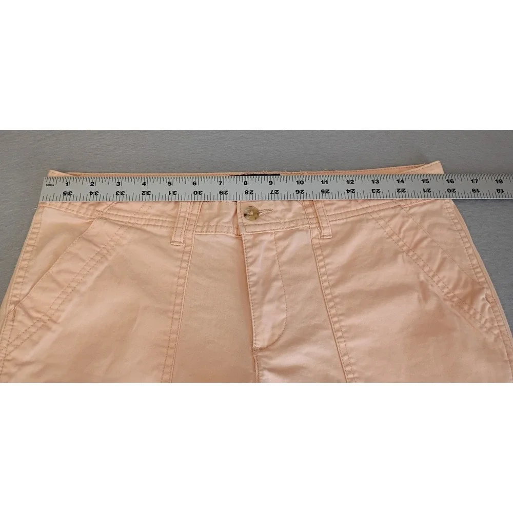 Banana Republic Ryan Fit Pants Skinny Ankle Size 6 Peach Pink Color Zipper Ankle